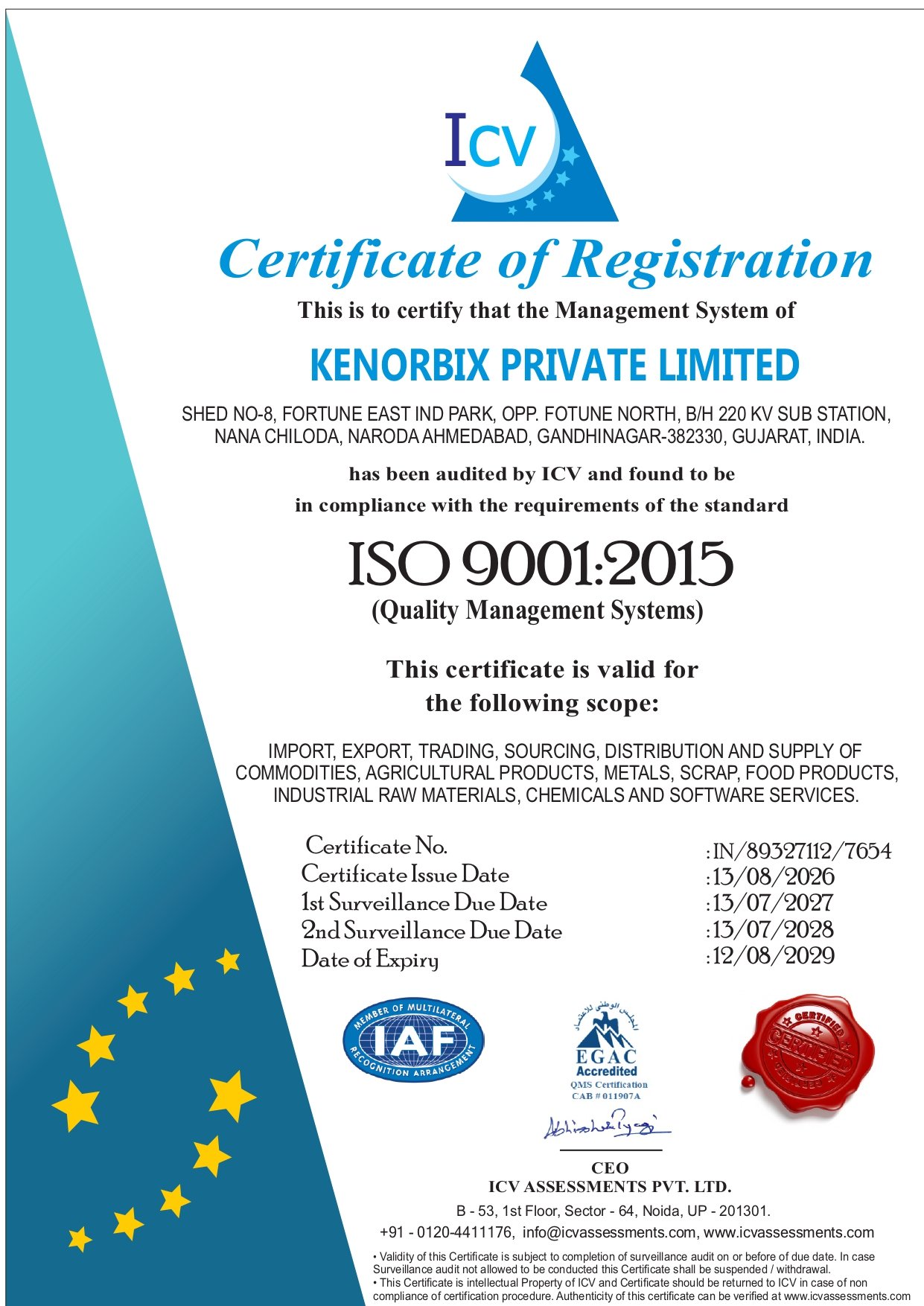 ISO 9001:2015 Certificate